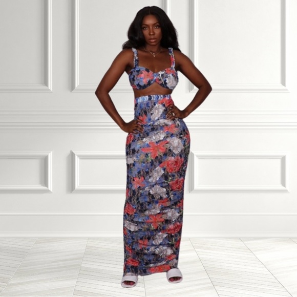 Garden Of Whispers Maxi Skirt Set - Picture 1 of 6